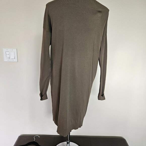 Khaki long cardigan/duster - Picture 7 of 12